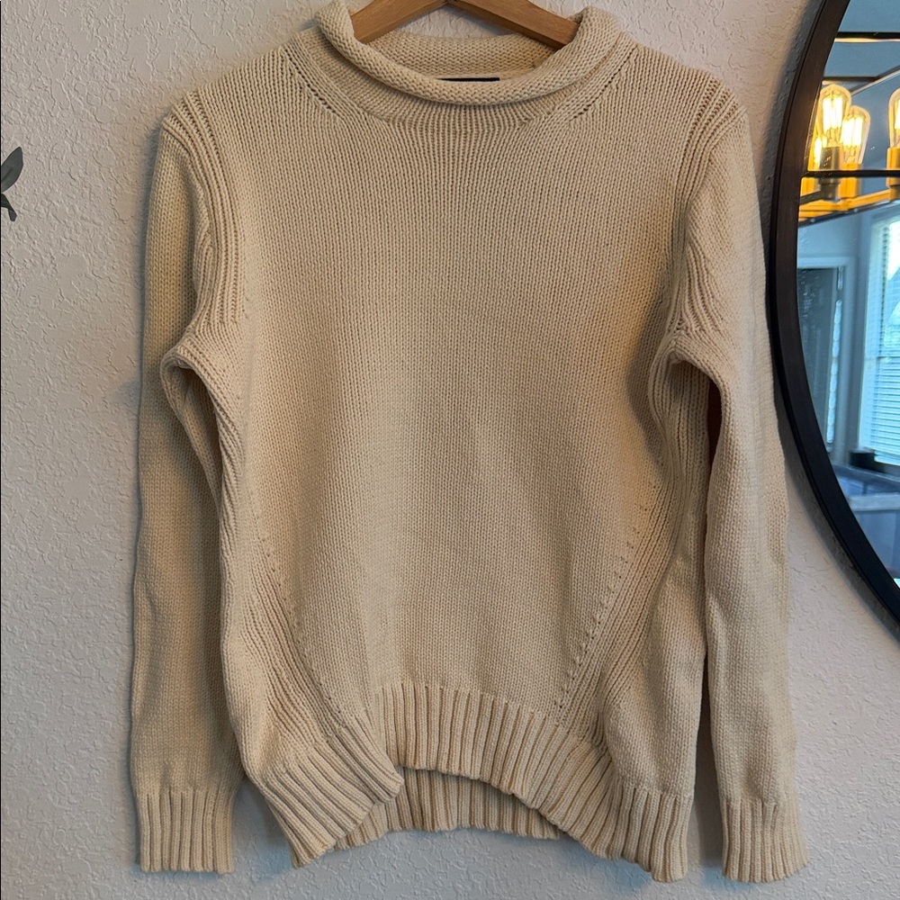 J. Crew Classic Cream Turtleneck Sweater